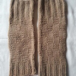 Brown Lamb Wool Leg Warmers