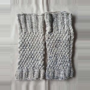 Beige Lamb Wool Leg Warmers