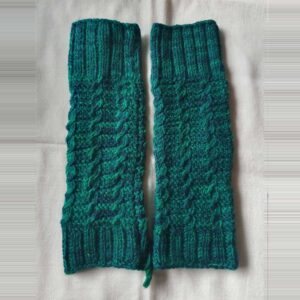 Green Merino Leg Warmers