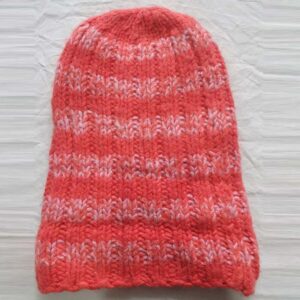 Orange Long Angora Cap