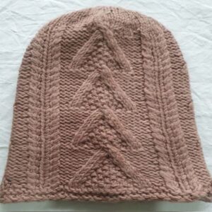 Brown Long Angora Cap