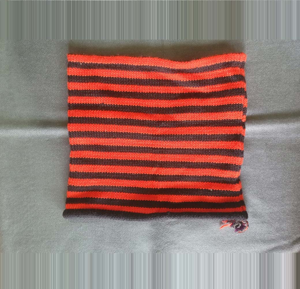 Black-Orange Merino Neck Warmers