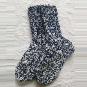 Black-White Angora Ankle Socks