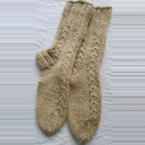 Beige Angora & Merino Ankle Socks