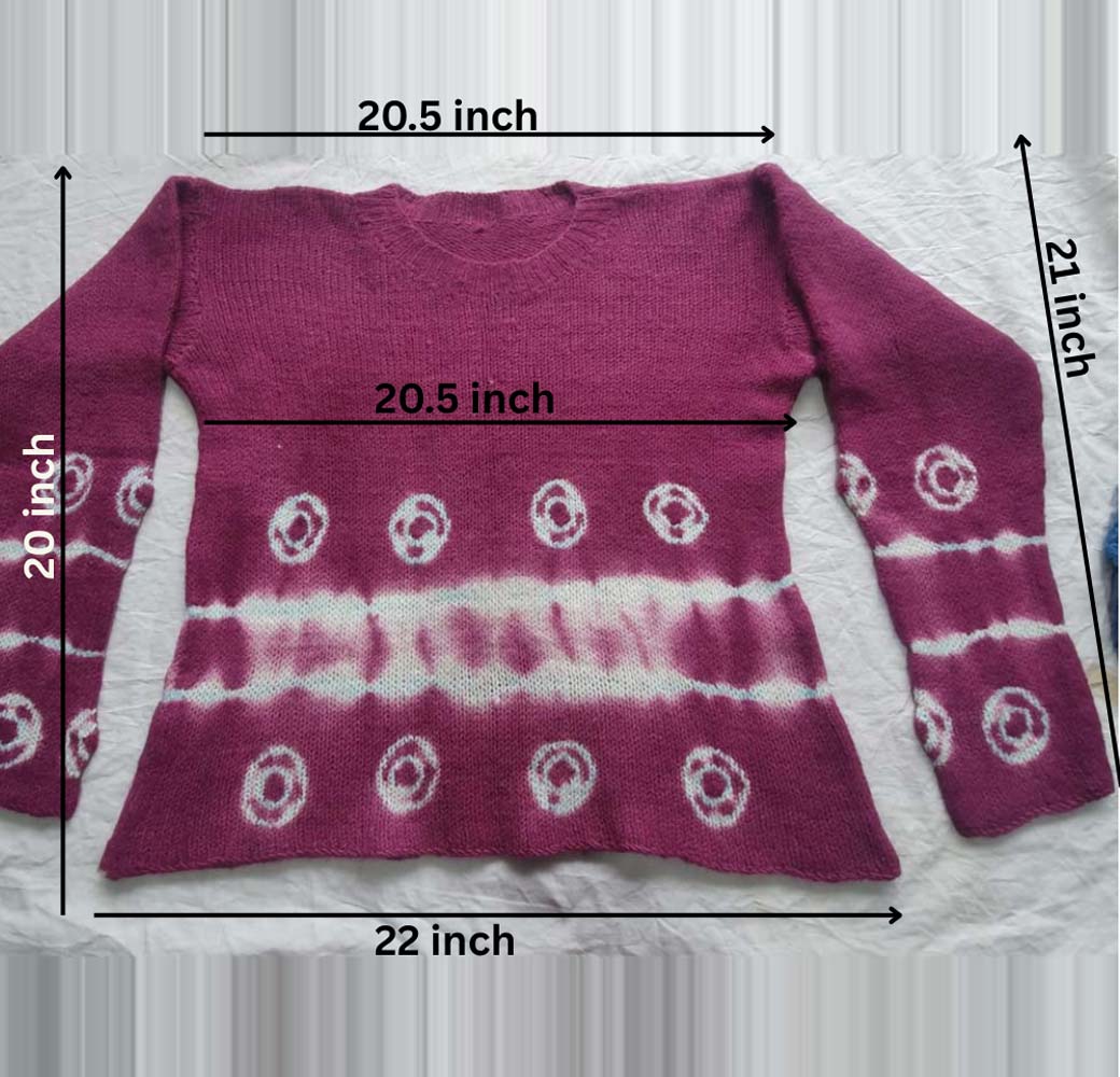 Pink Angora & Merino Tie-Dye Sweater - Image 4