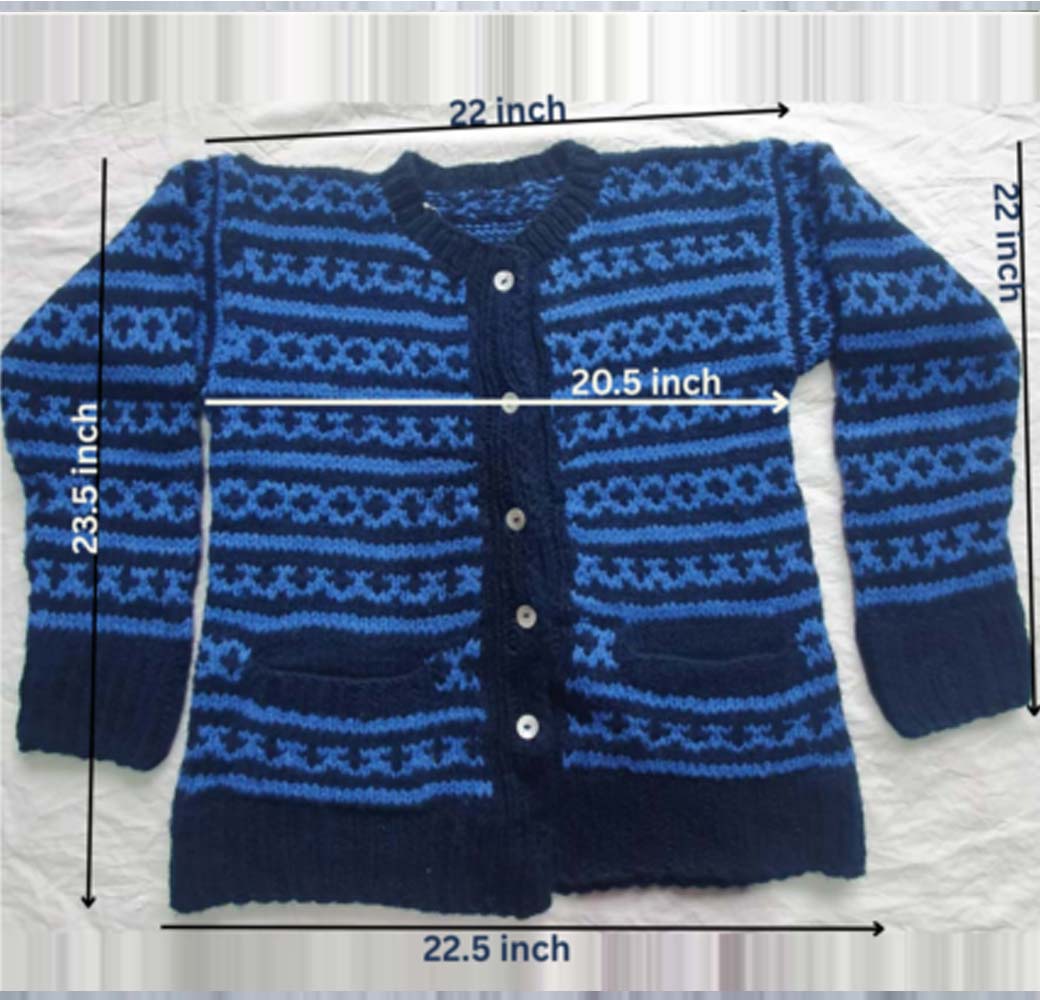 Blue Angora & Merino Sweater - Image 4