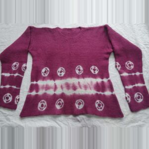 Pink Angora & Merino Tie-Dye Sweater