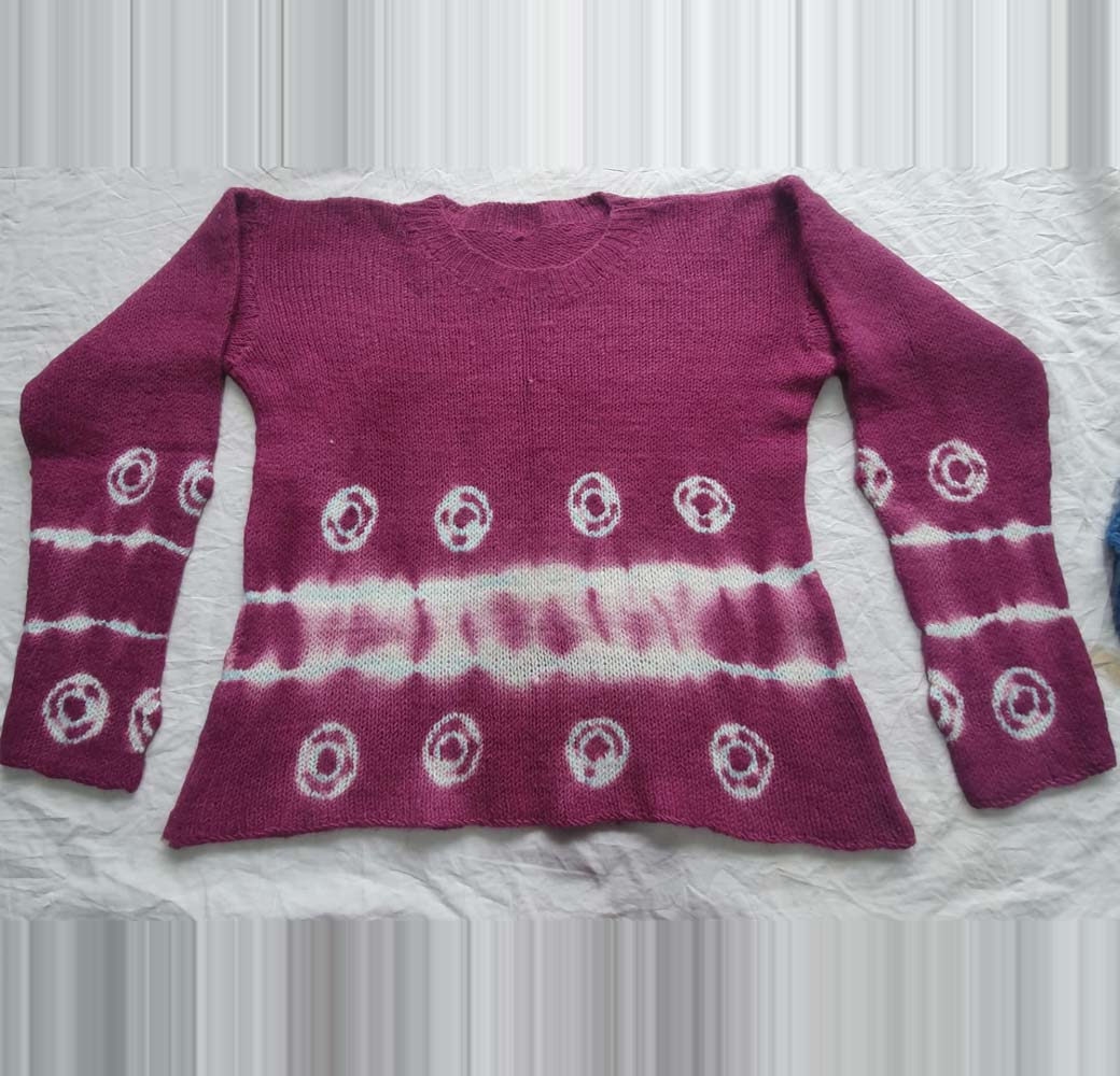 Pink Angora & Merino Tie-Dye Sweater