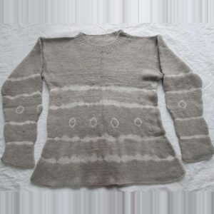 Beige Angora & Merino Tie-Dye Sweater
