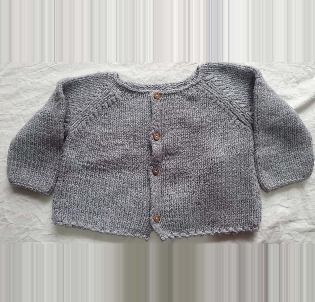 Gray Merino Kids Sweater