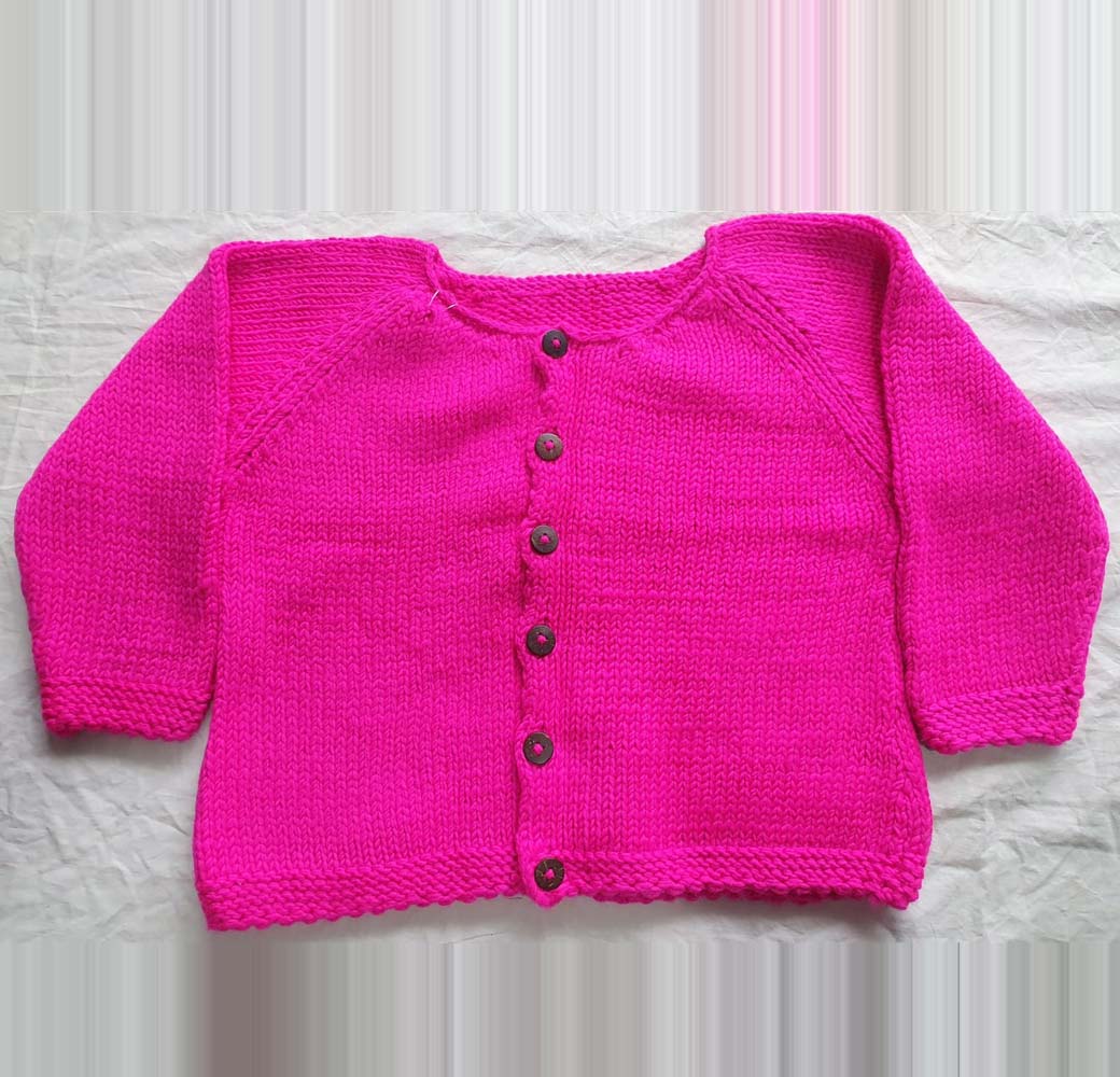 Pink Merino Kids Sweater