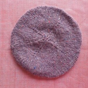 Pink Angora Merino Beret Cap