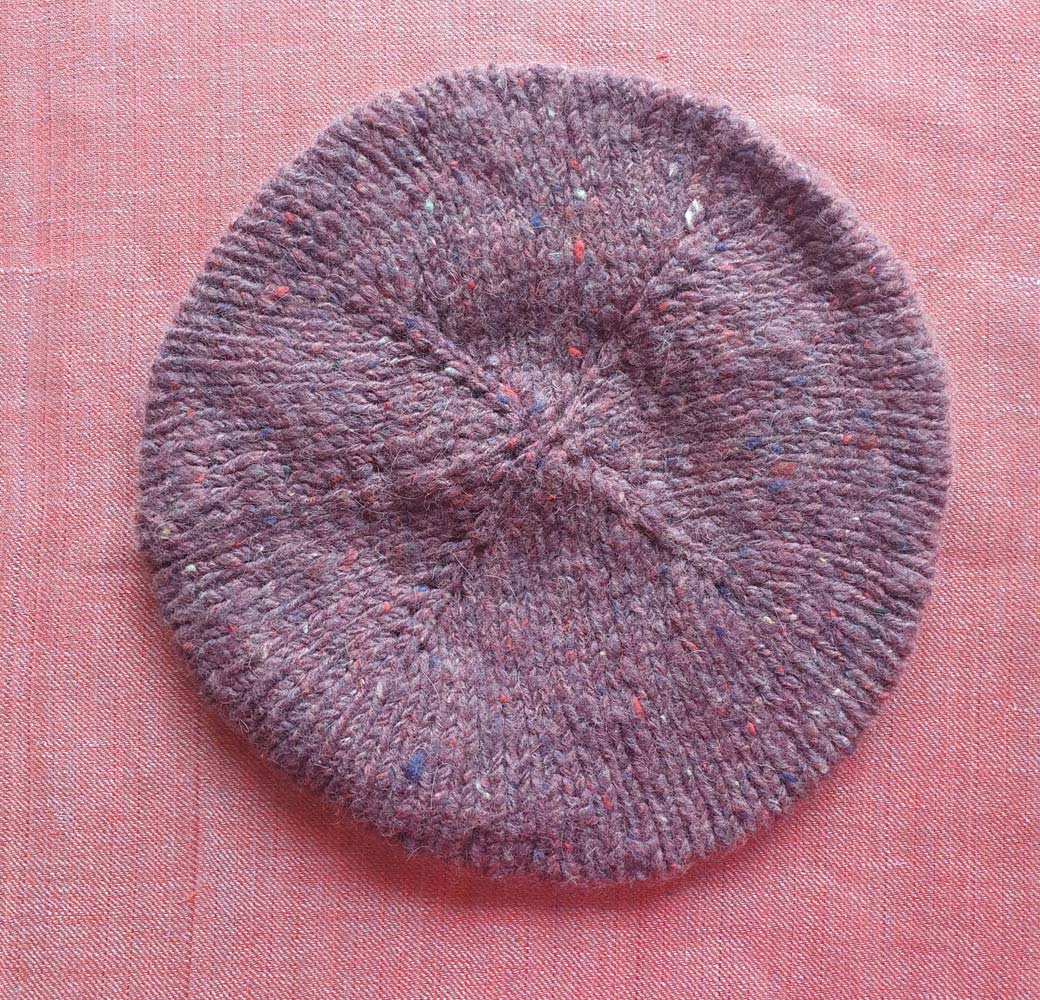 Pink Angora Merino Beret Cap