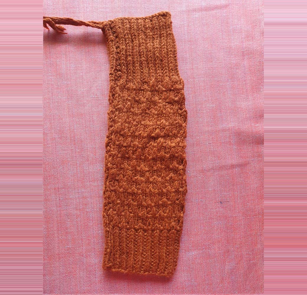 Orange Angora Merino Leg Warmers - Image 2