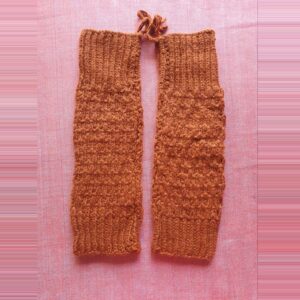 Orange Angora Merino Leg Warmers