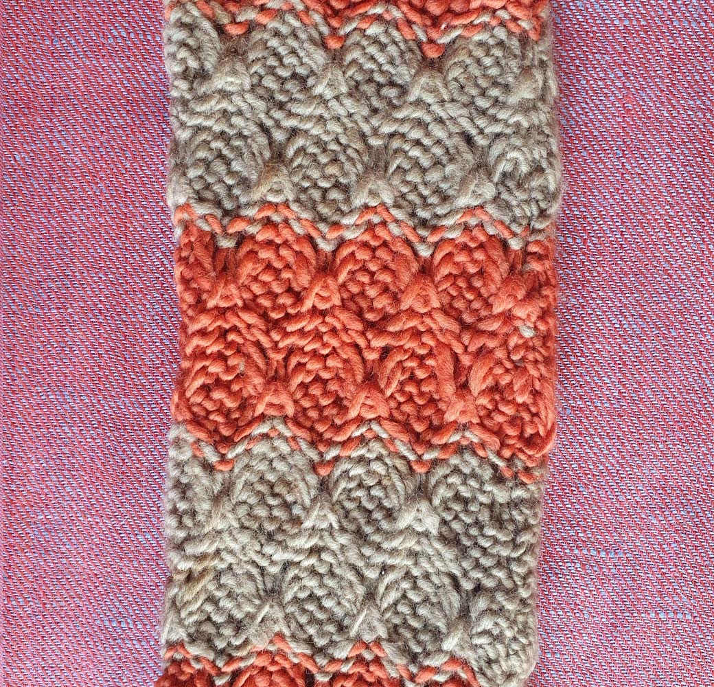 Beige-Orange Lamb Wool Leg Warmers - Image 3