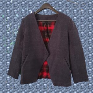Navy Blue Merino Full Sleeve Jacket