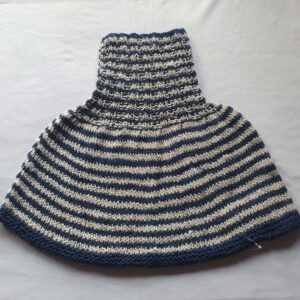 Blue-Beige Merino Designer Neck Warmers
