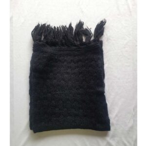Black Angora Merino Muffler
