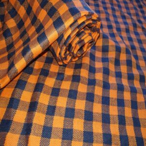 Orange & Dark Navy Blue Fabric