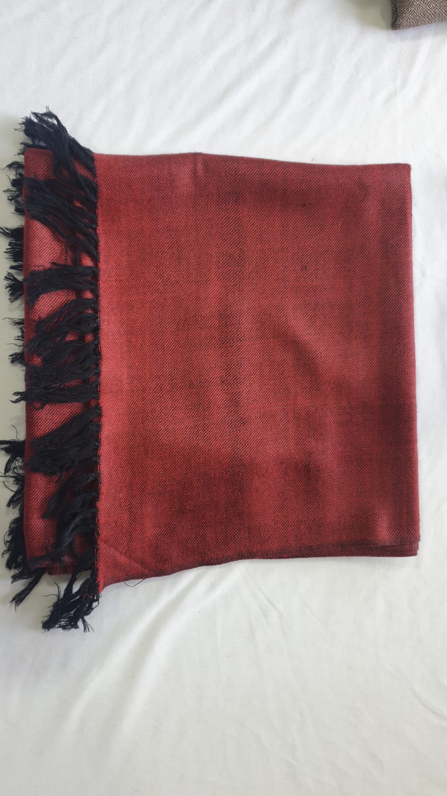 Dark Orange Merino Stole