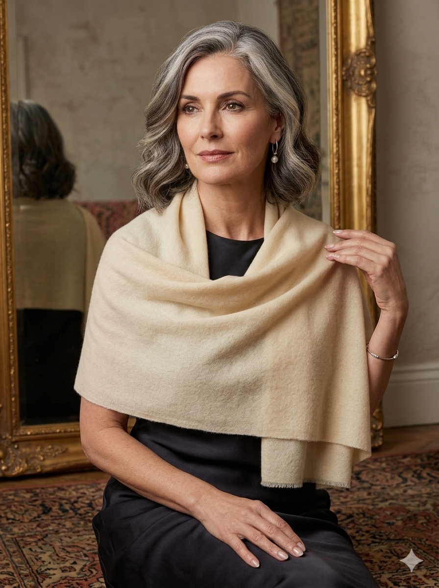 Beige Cashmere Stole