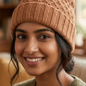 Brown Color Merino Fold Cap