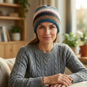 Multi Color Merino Cap